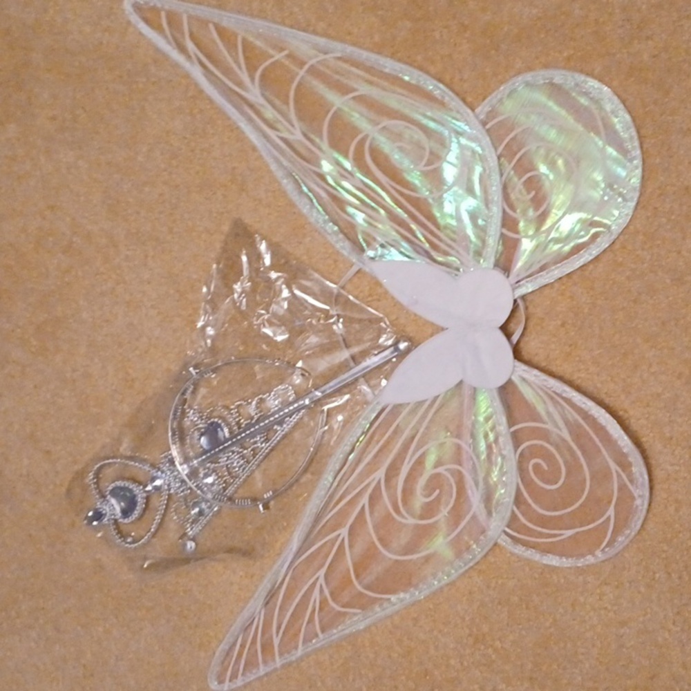 Child wings, tiara and wand